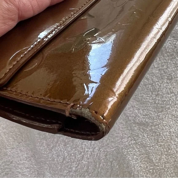 PROJECT Wallet! Auth Louis Vuitton Vernis Wallet, Caramel Color - Picture 13 of 13